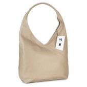 Geanta shopper din piele naturala DiAmanti Marina Taupe Deschis